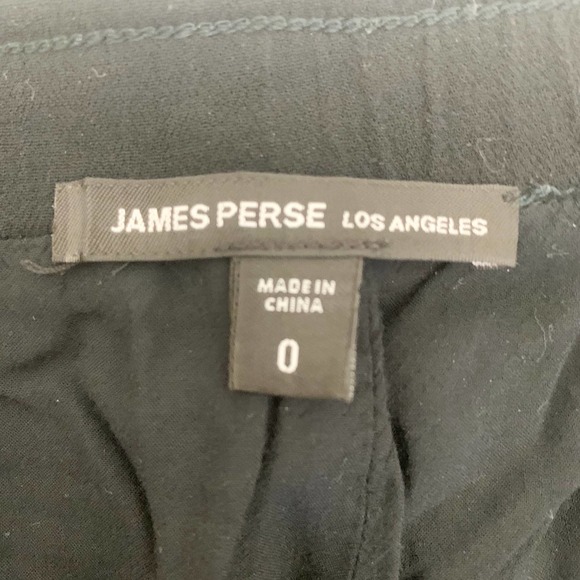 James Perse Solid Black Slouchy Crepe Casual Pants Women's Size 0 - Picture 5 of 9